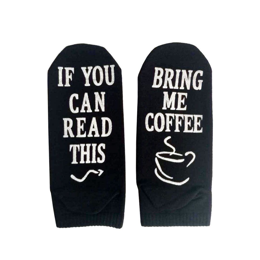 If You Can Read This Bring Me Coffee  Words Printing Socks Novelty Socks